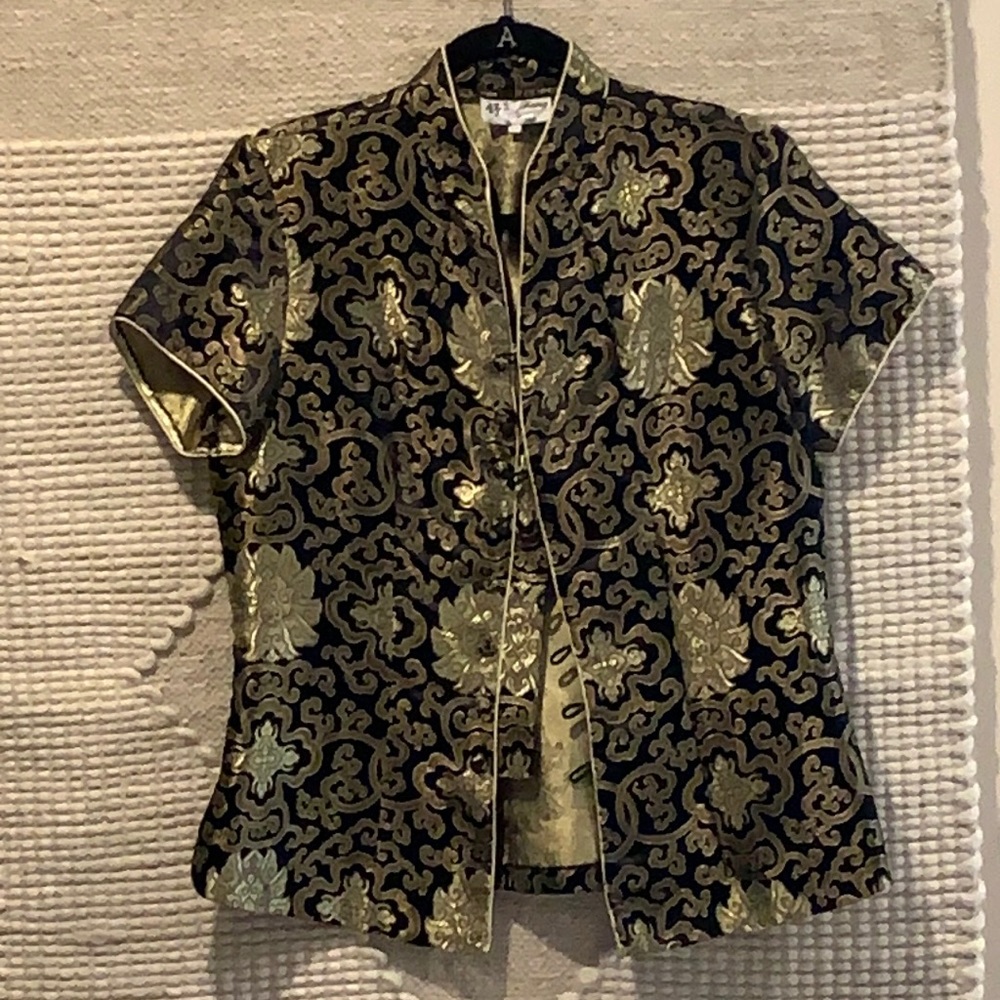 Traditional style clothing and black and gold